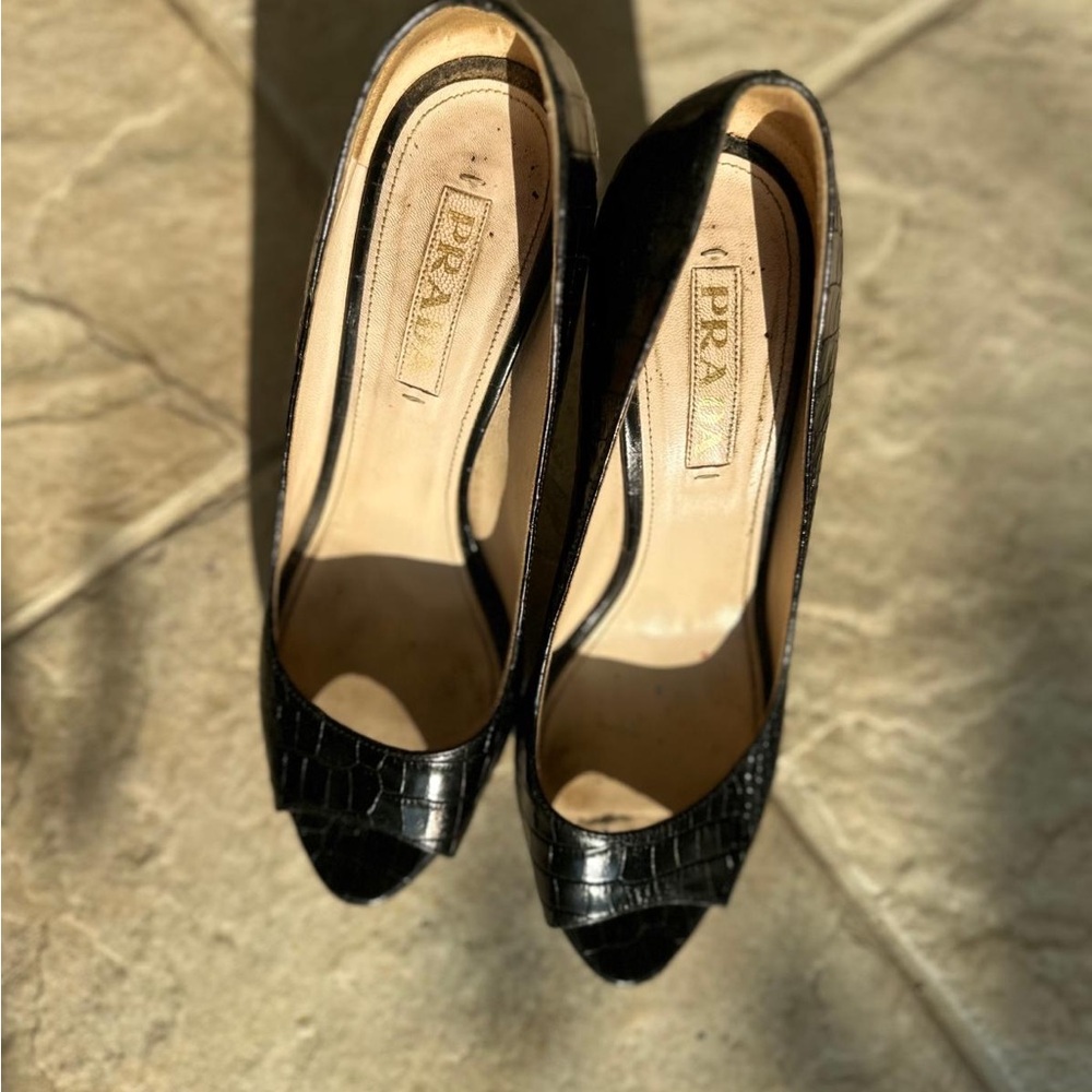Prada Black Stiletto Heels Classic Pumps